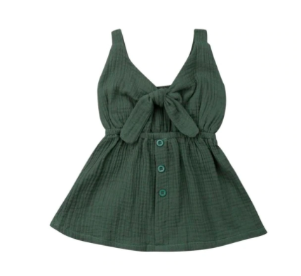 Napa Gauze Tie Front Dress