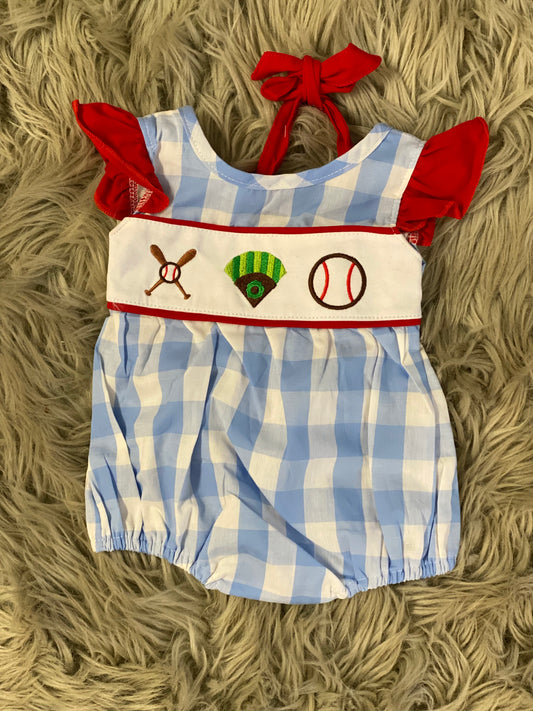 Baseball Ruffled Bubble